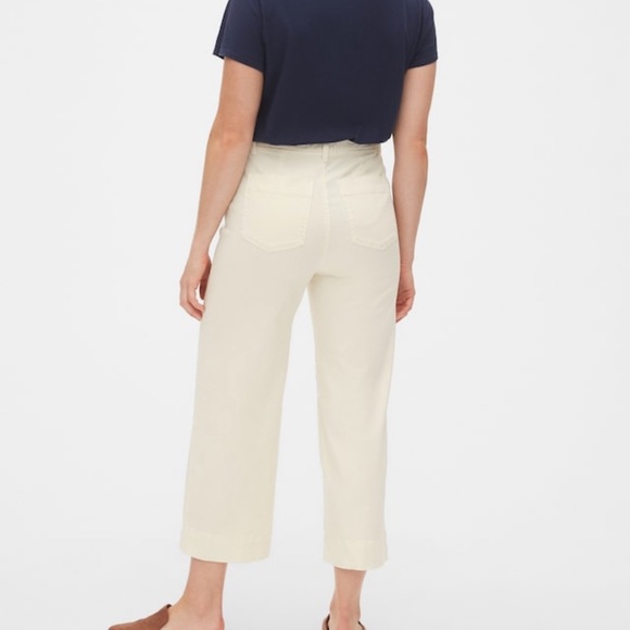 Gap High Rose Wide-Leg Crop Pants - Picture 2 of 4